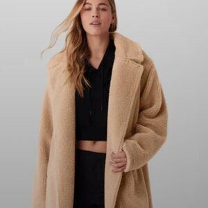 ALO Sherpa Teddy long coat in brown/tan size XXS